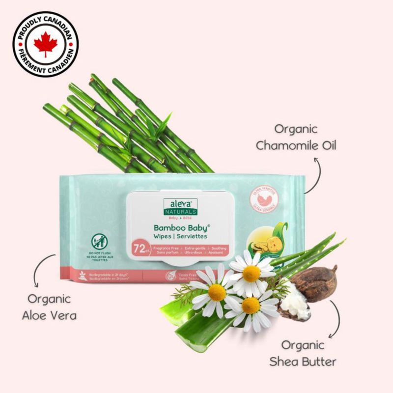 Toallitas Húmedas para Bebé Aleva Naturals 6 Pack (72 uds) Sin Perfume