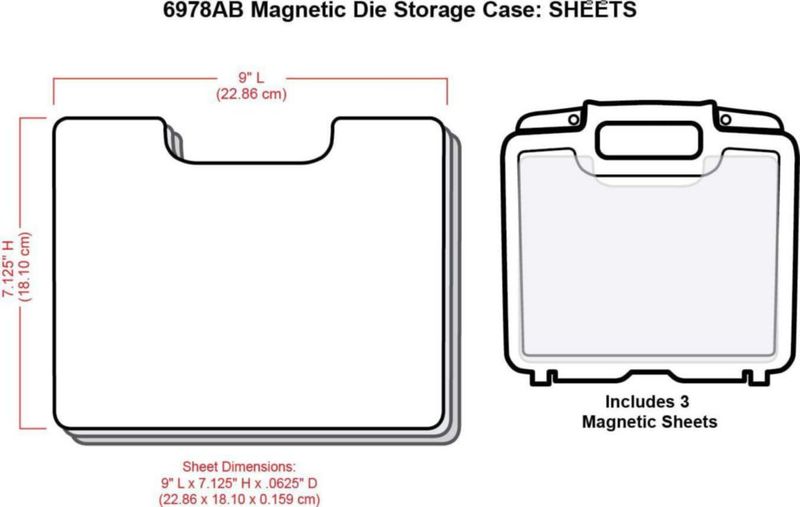 Estuche ArtBin de Almacenamiento de Troqueles 26x8x24 cm Transparente con 3 Hojas