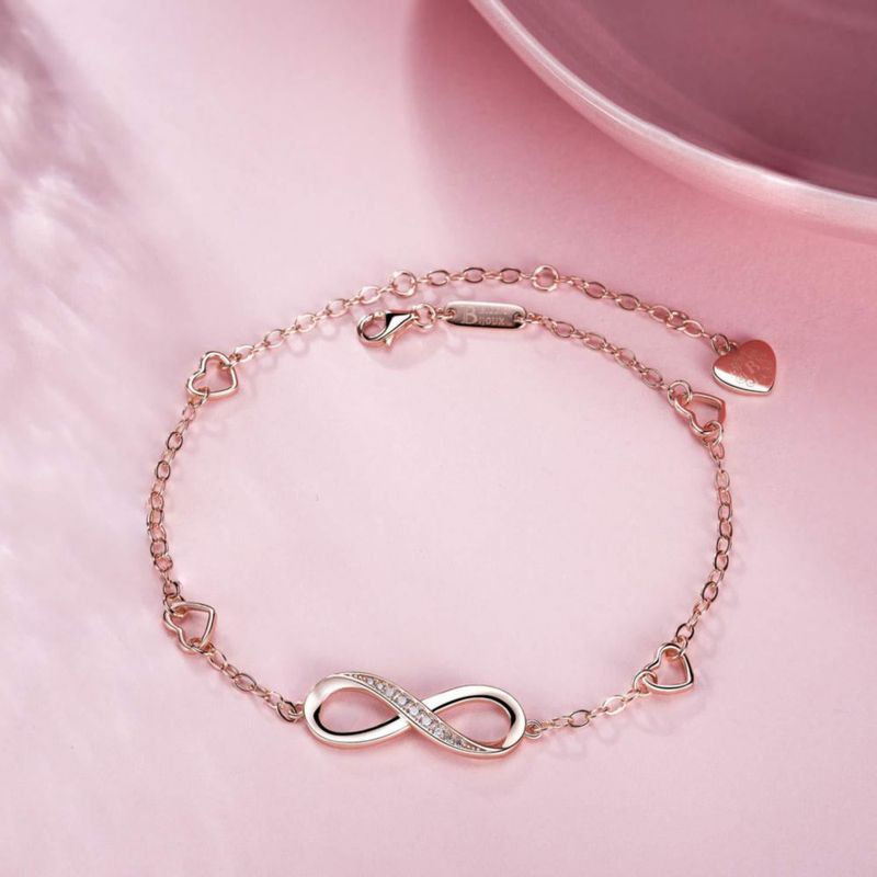 Tobillera Billie Bijoux de Plata de Ley 925 con Colgante de Infinito