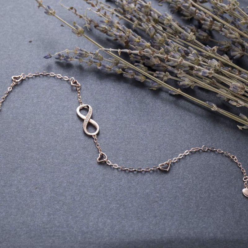 Tobillera Billie Bijoux de Plata de Ley 925 con Colgante de Infinito