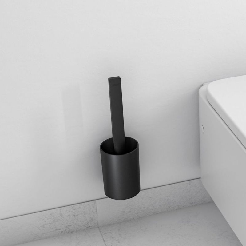 Portacepillos de inodoro hansgrohe negro mate 27927670