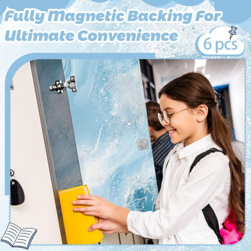 Papel tapiz magnético para taquillas Gosodeny 30 cm Mármol – Pack de 6