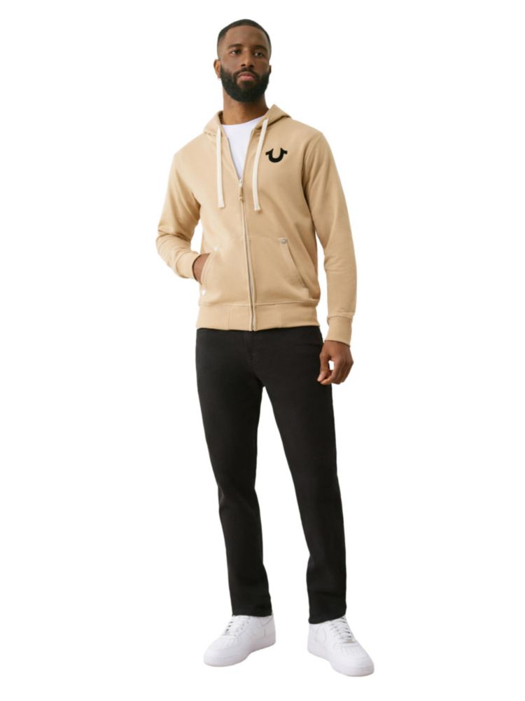 Sudadera con capucha y cremallera True Religion Talla Grande color Travertino