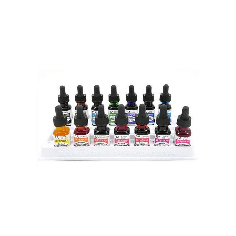 Juego de acuarelas Dr. Ph. Martin's Set A – 14 botellas de 05 oz