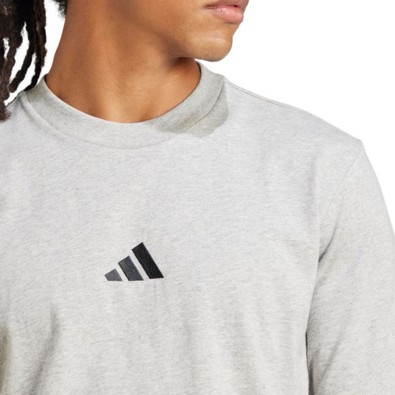Camiseta adidas Essentials gris medio jaspeado/negro