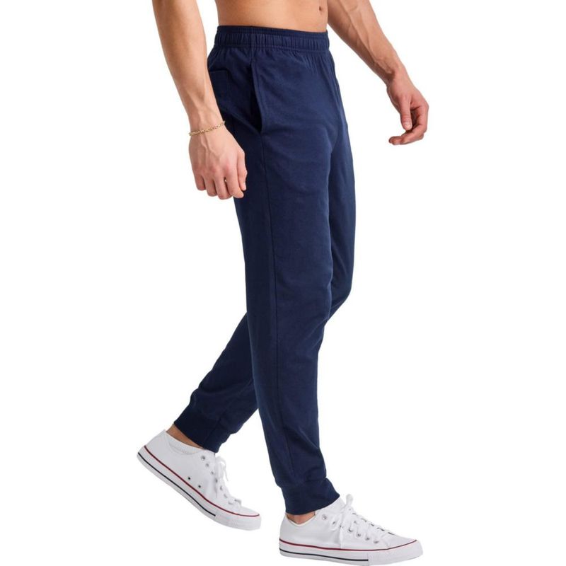 PANTALONES Hanes Joggers de Algodón 77 cm Azul Marino con Bolsillos