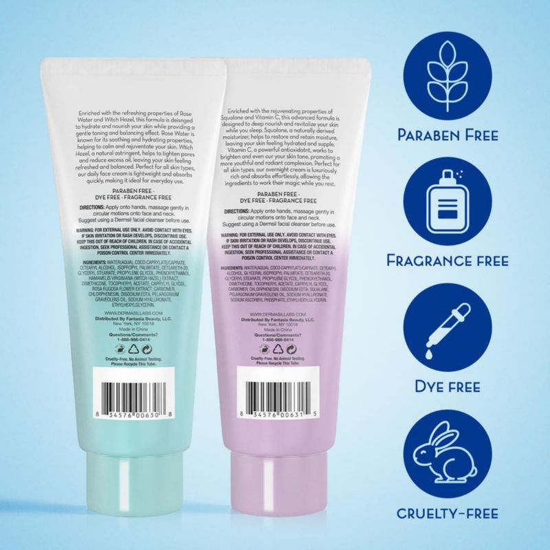 Crema Facial Dermasil Pack Variedad Día y Noche 2 × 59 ml