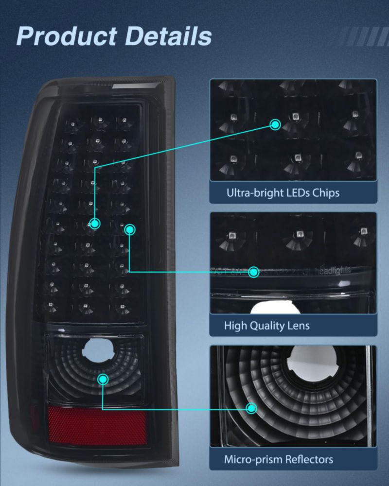 Par de luces traseras Nilight para Chevrolet Silverado 2003‑2006