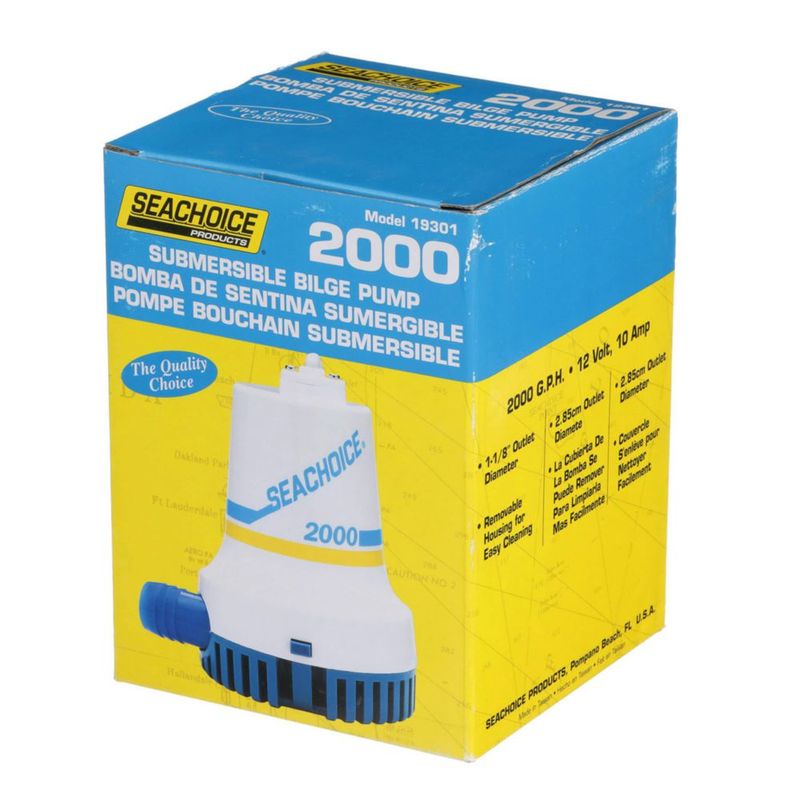 Bomba de achique SEACHOICE sumergible 2.000 GPH 12V