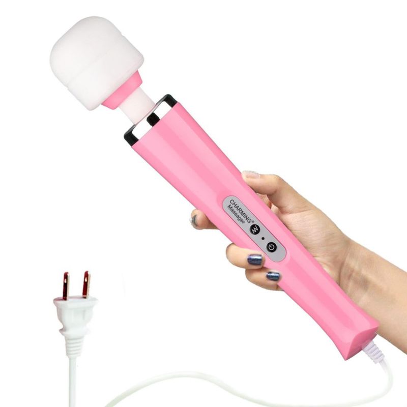 Masajeador CHARMING de 32 cm con cable 10 velocidades rosa