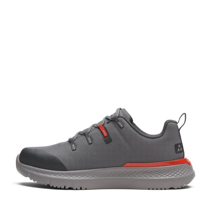Zapato de trabajo Timberland PRO 13M con puntera de acero gris/rojo