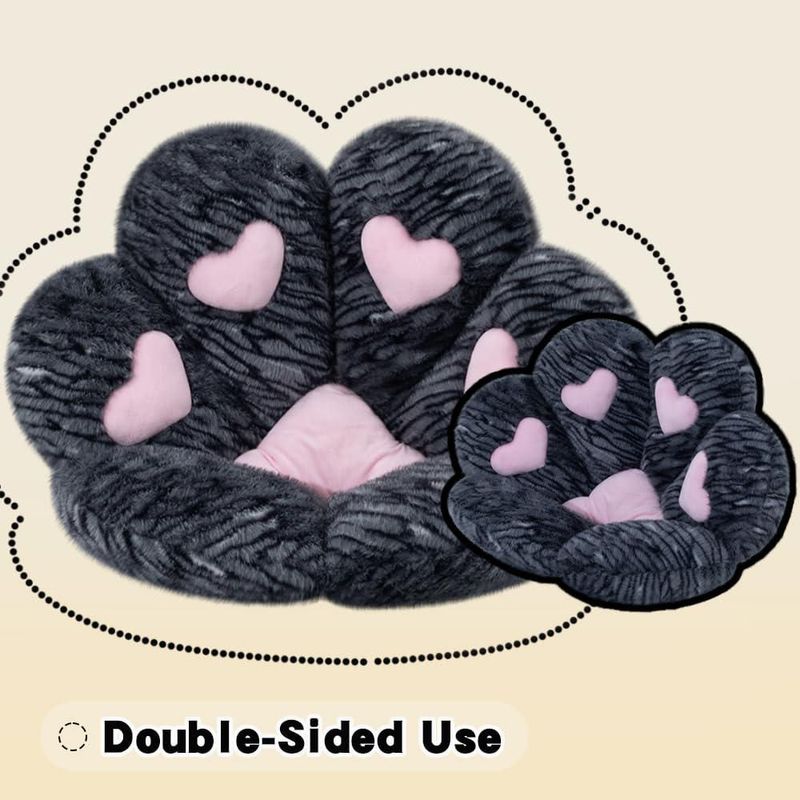 Almohada MOONBEEKI 71 cm x 61 cm de Peluche con Forma de Pata de Gato
