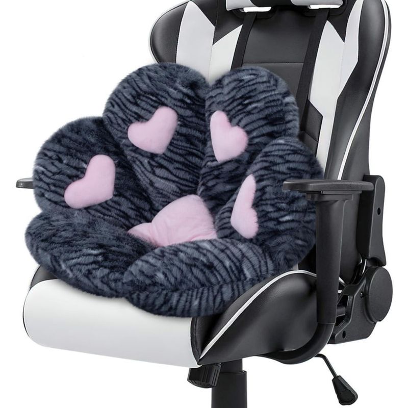 Almohada MOONBEEKI 71 cm x 61 cm de Peluche con Forma de Pata de Gato