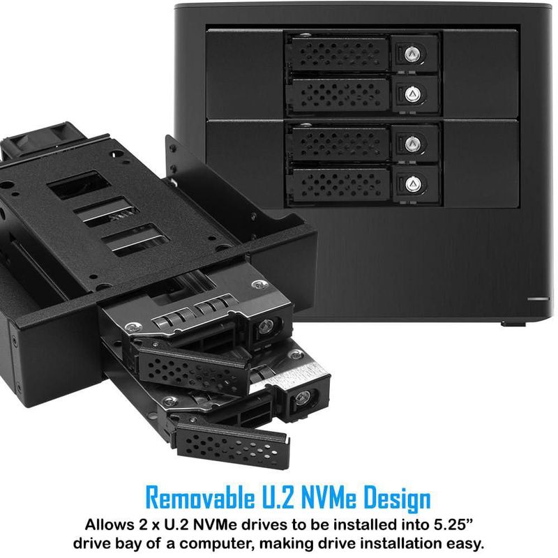 Rack SSD Kingwin 5.25" 2x2.5" U.2/U.3 SlimSAS