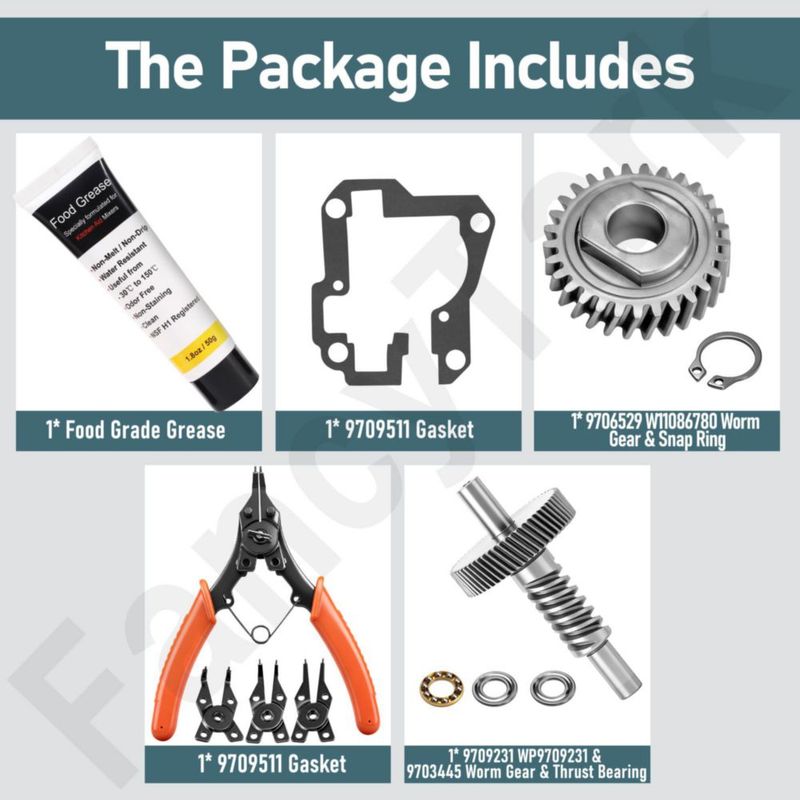 Kit de Engranajes para Batidora HandyTek WP9709231 + 9706529 + Grasa