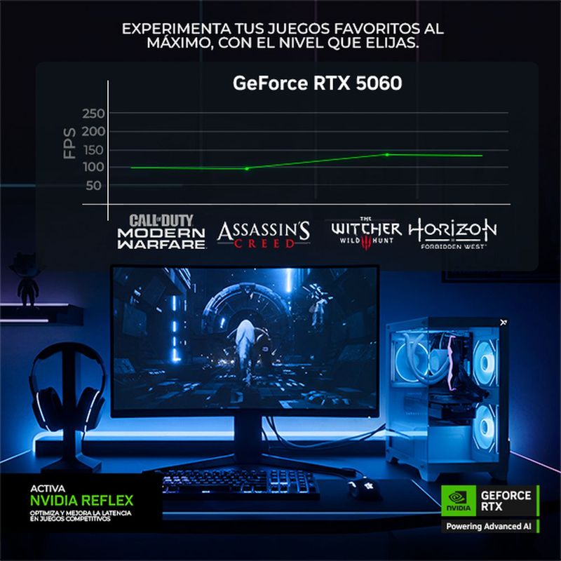 Xtreme pc rtx 5060 ryzen 5 16gb ssd 500gb monitor 23.8 pink