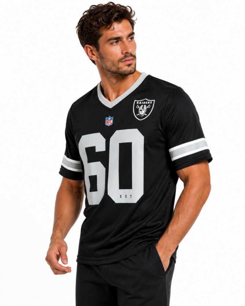Playera Aficionado NFL Las Vegas Raiders Manga Corta Negro Hombre