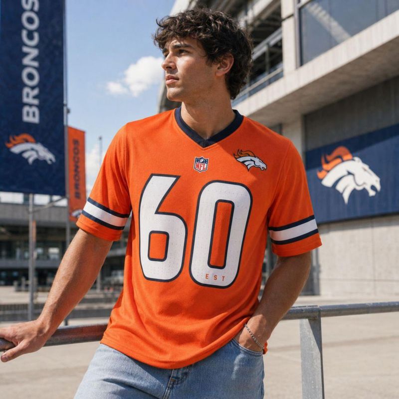 Playera Aficionado NFL Denver Broncos Manga Corta Naranja Hombre