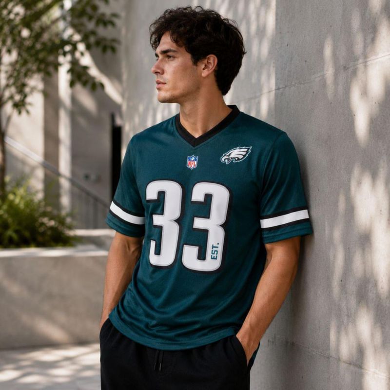 Playera Aficionado NFL Philadelphia Eagles Manga Corta Verde Hombre