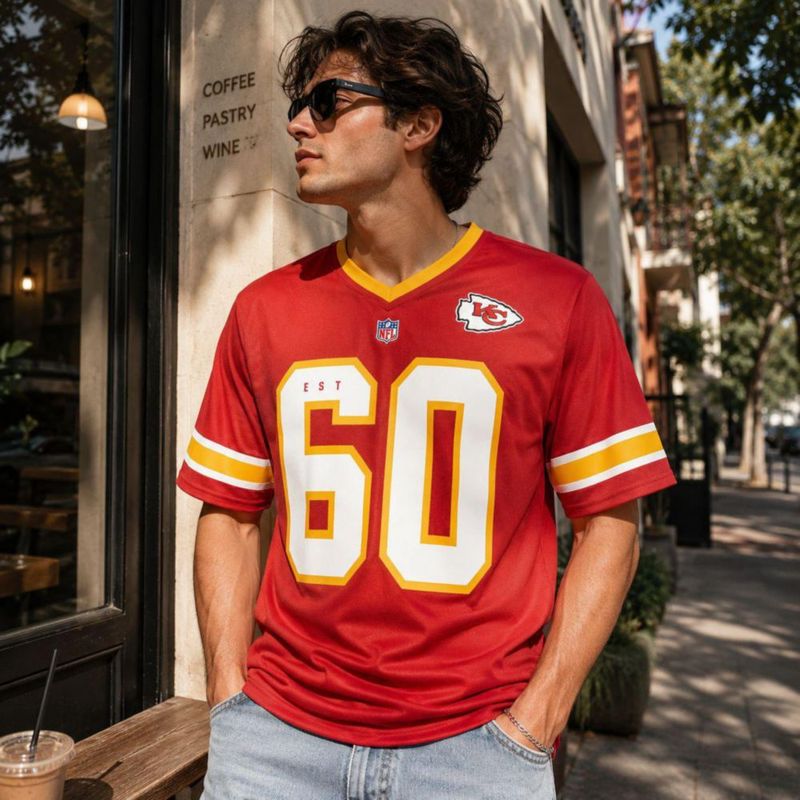 Playera Aficionado NFL Kansas City Chiefs Manga Corta Rojo Hombre