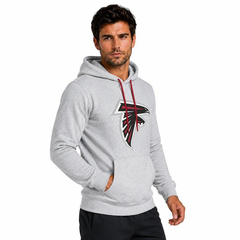 Sudadera Hoodie NFL Atlanta Falcons Manga Larga Gris Hombre