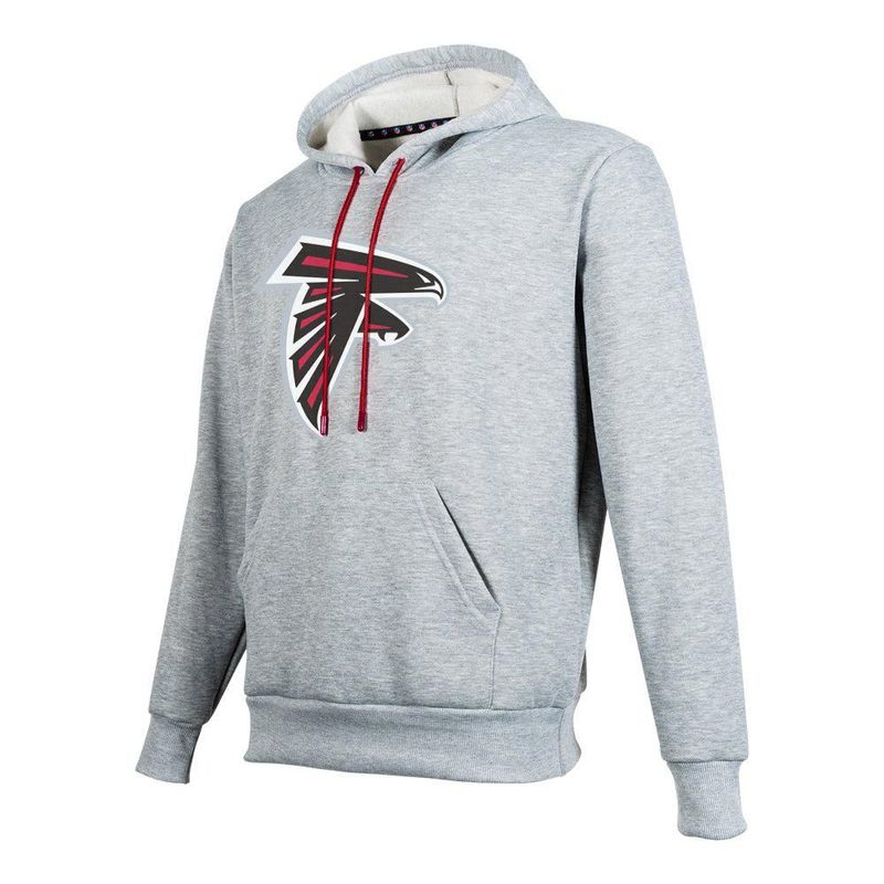 Sudadera Hoodie NFL Atlanta Falcons Manga Larga Gris Hombre