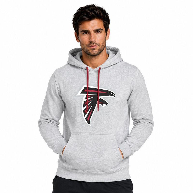 Sudadera Hoodie NFL Atlanta Falcons Manga Larga Gris Hombre