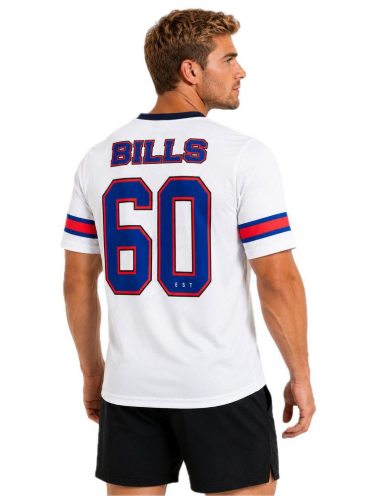Playera Aficionado NFL Buffalo Bills Manga Corta Blanco Hombre