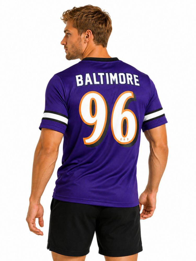 Playera Aficionado NFL Baltimore Ravens Manga Corta Morado Hombre