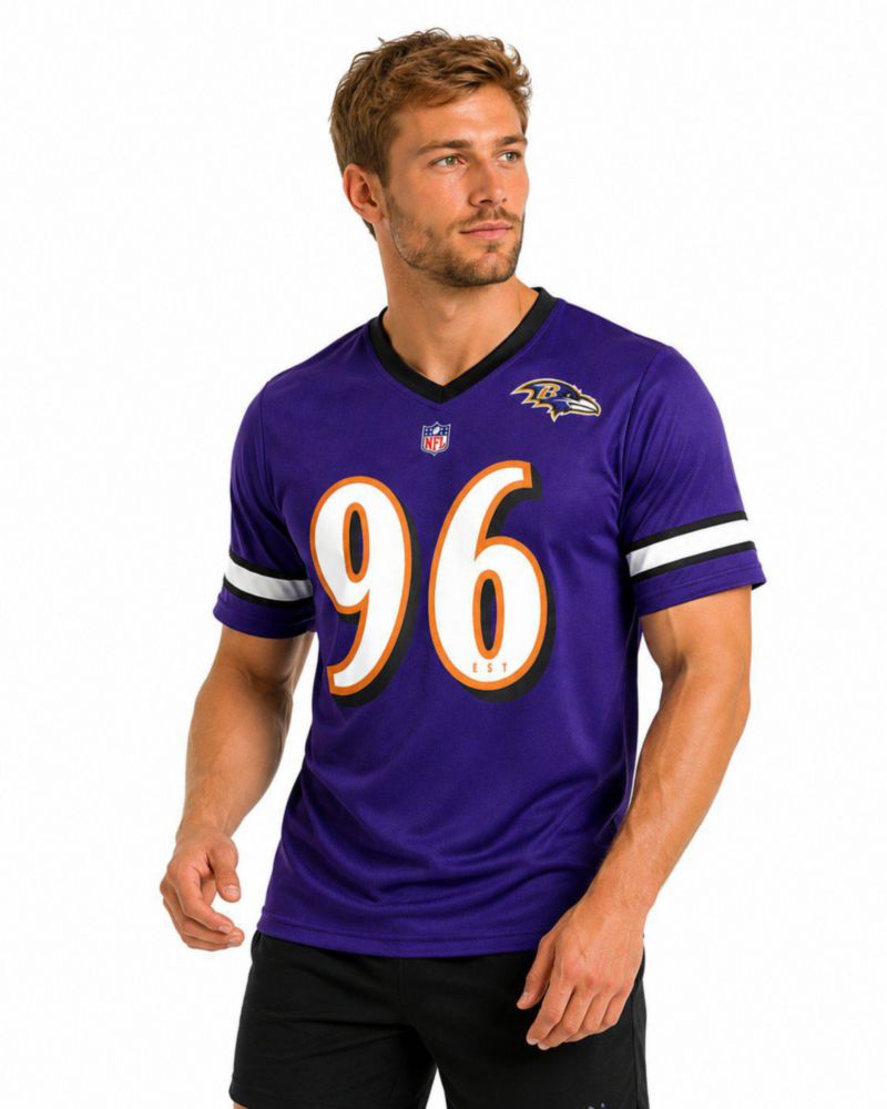 Playera Aficionado NFL Baltimore Ravens Manga Corta Morado Hombre
