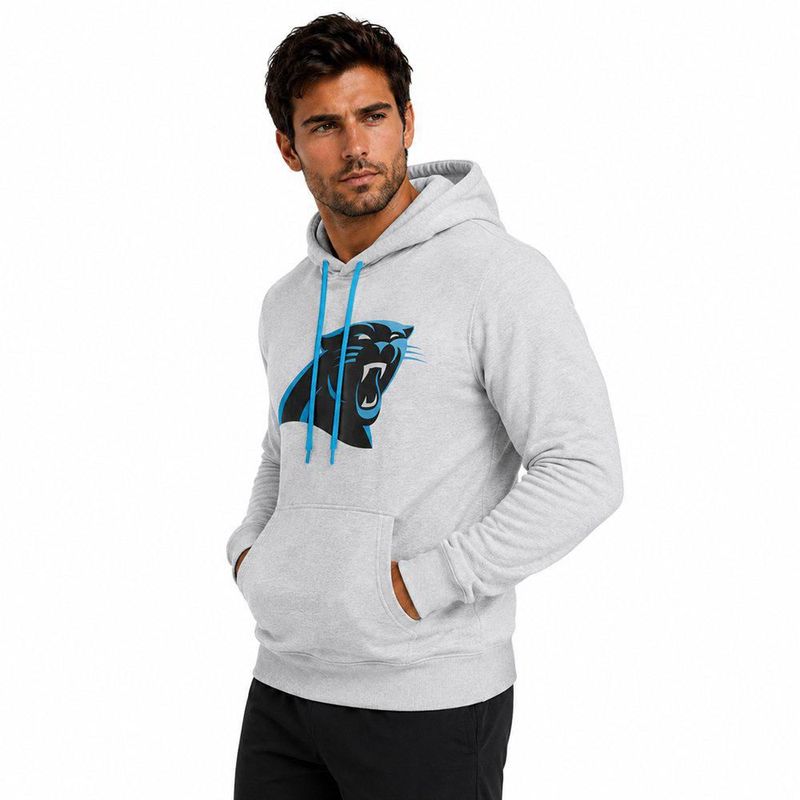 Sudadera Hoodie NFL Carolina Panthers Manga Larga Gris Hombre
