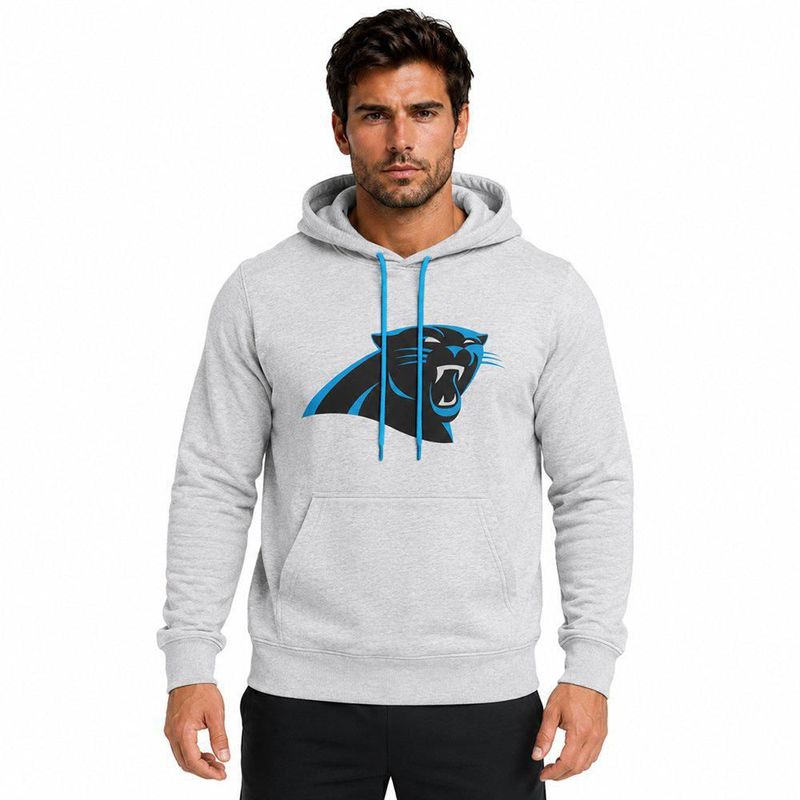 Sudadera Hoodie NFL Carolina Panthers Manga Larga Gris Hombre