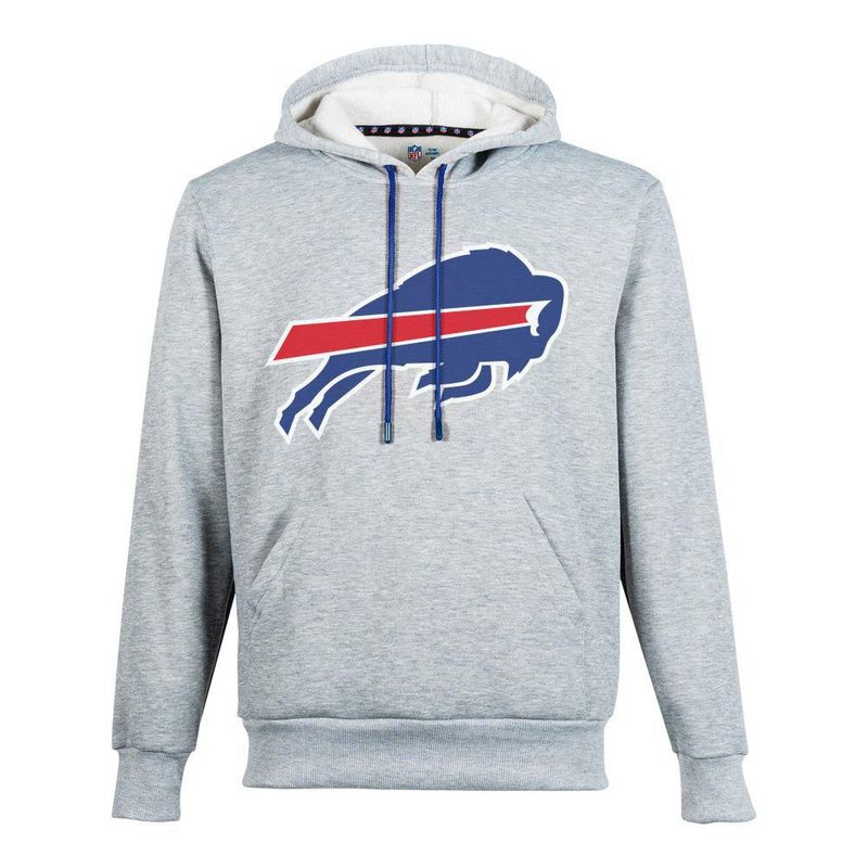 Sudadera Hoodie NFL Buffalo Bills Manga Larga Gris Hombre