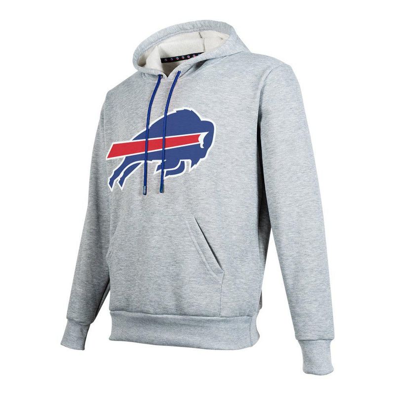 Sudadera Hoodie NFL Buffalo Bills Manga Larga Gris Hombre
