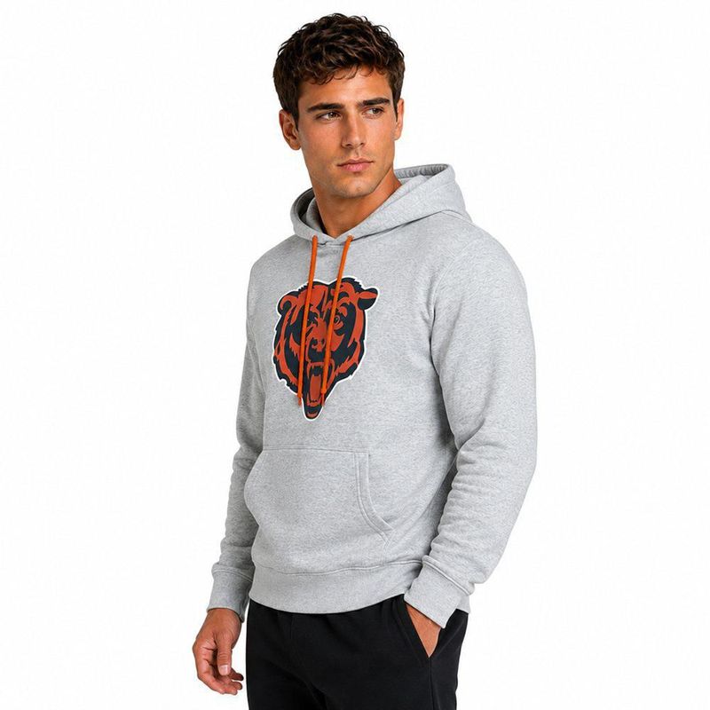 Sudadera Hoodie NFL Chicago Bears Manga Larga Gris Hombre