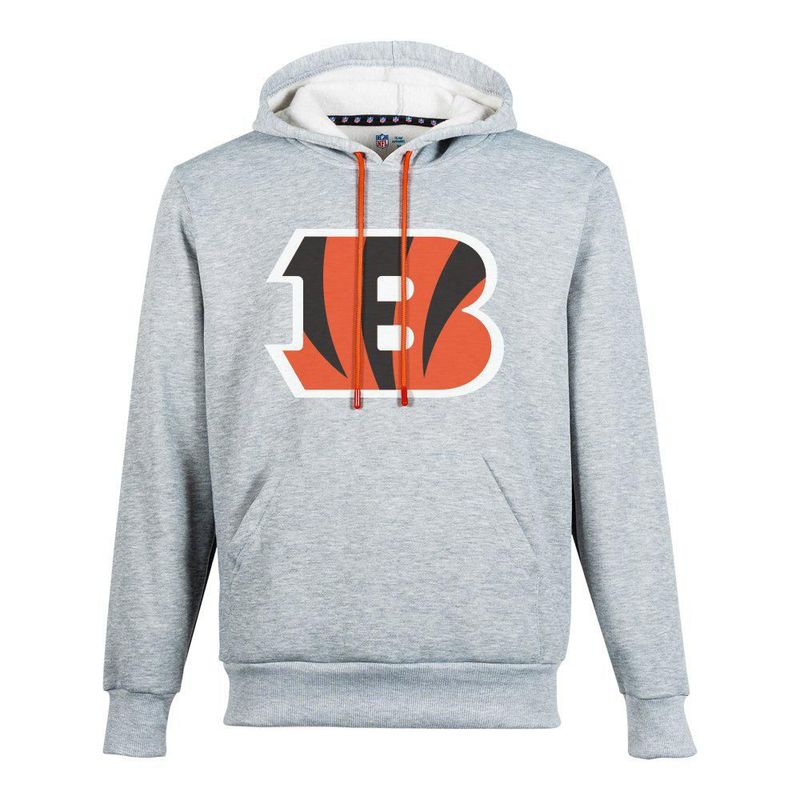 Sudadera Hoodie NFL Cincinnati Bengals Manga Larga Gris Hombre