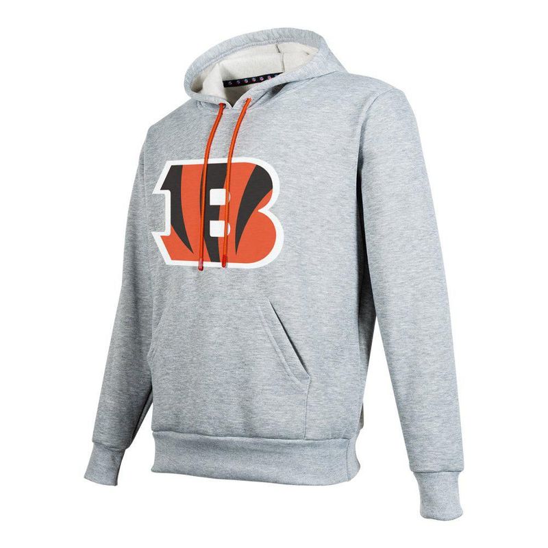 Sudadera Hoodie NFL Cincinnati Bengals Manga Larga Gris Hombre