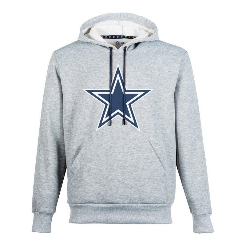 Sudadera Hoodie NFL Dallas Cowboys Manga Larga Gris Hombre