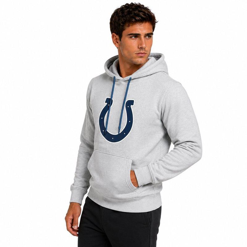 Sudadera Hoodie NFL Indianapolis Colts Manga Larga Gris Hombre