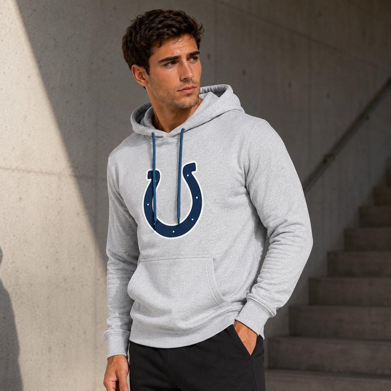 Sudadera Hoodie NFL Indianapolis Colts Manga Larga Gris Hombre