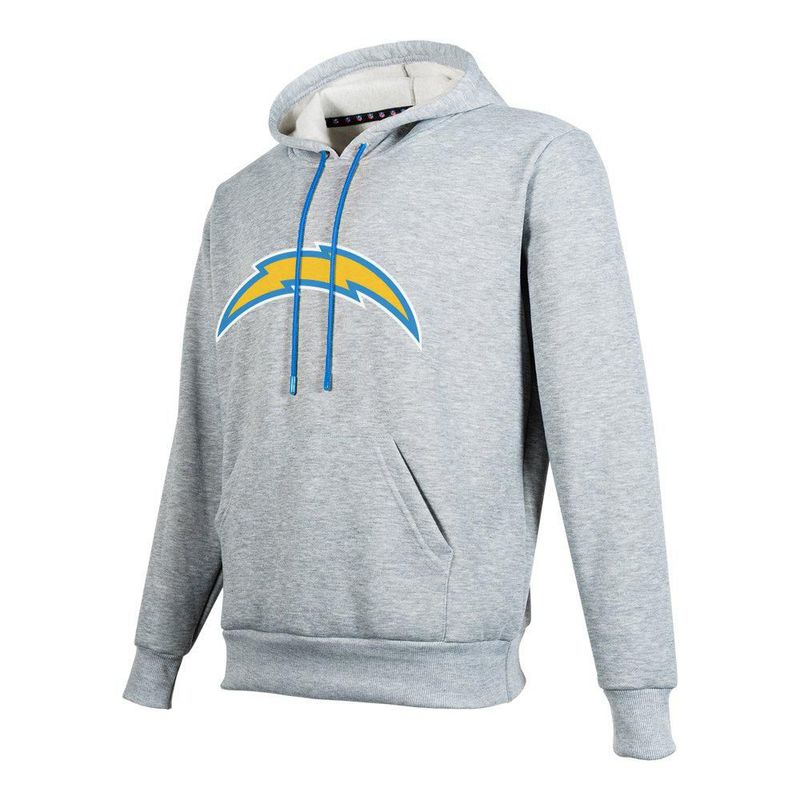 Sudadera Hoodie NFL Los Angeles Chargers Manga Larga Gris Hombre