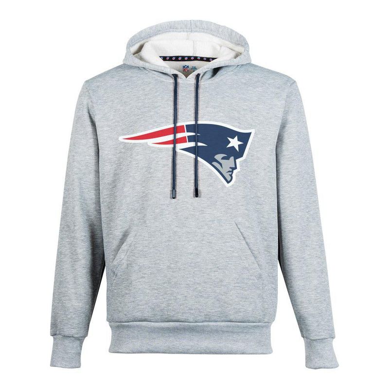 Sudadera Hoodie NFL New England Patriots Manga Larga Gris Hombre