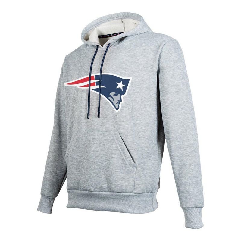 Sudadera Hoodie NFL New England Patriots Manga Larga Gris Hombre