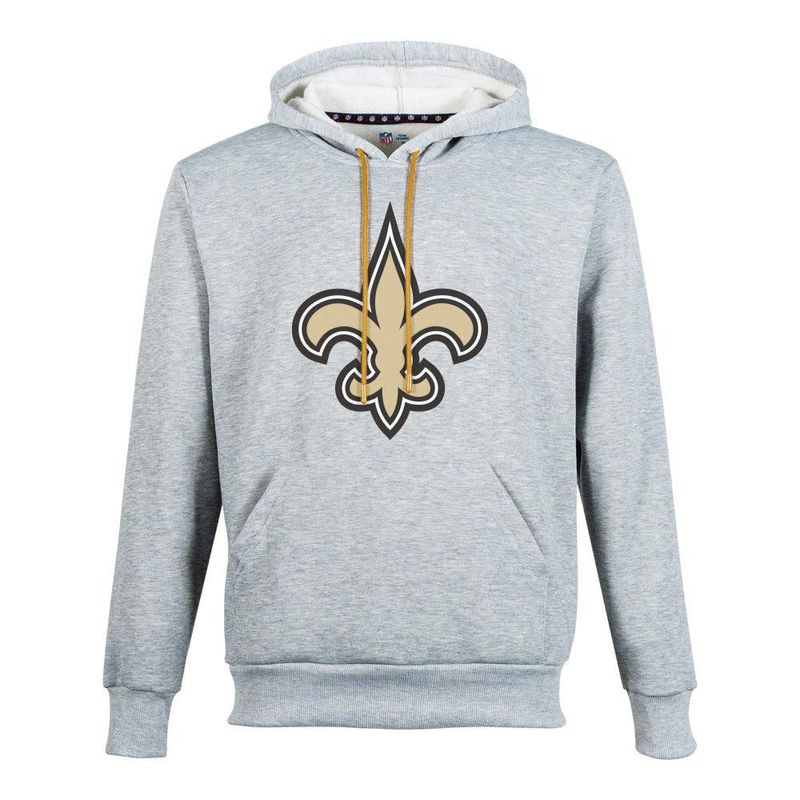 Sudadera Hoodie NFL New Orleans Saints Manga Larga Gris Hombre