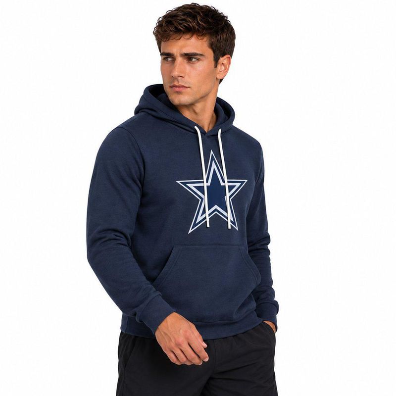 Sudadera Hoodie NFL Dallas Cowboys Manga Larga Azul Marino Hombre