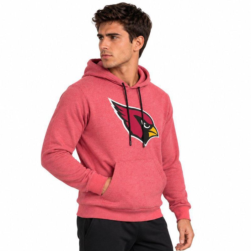 Sudadera Hoodie NFL Arizona Cardinals Manga Larga Rojo Jaspe Hombre