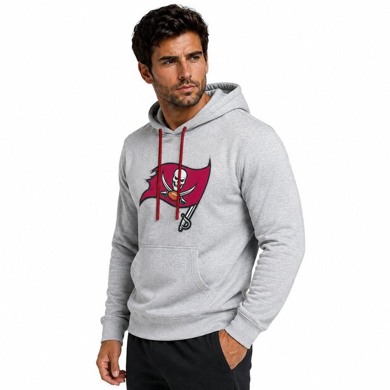 Sudadera Hoodie NFL Tampa Bay Buccaneers Manga Larga Gris Hombre