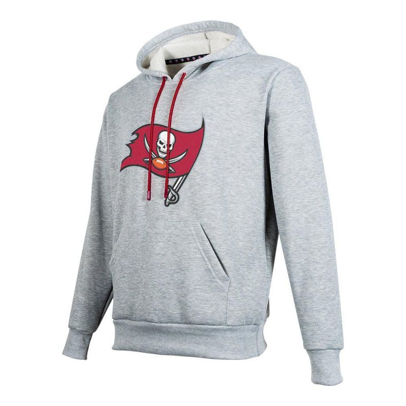 Sudadera Hoodie NFL Tampa Bay Buccaneers Manga Larga Gris Hombre
