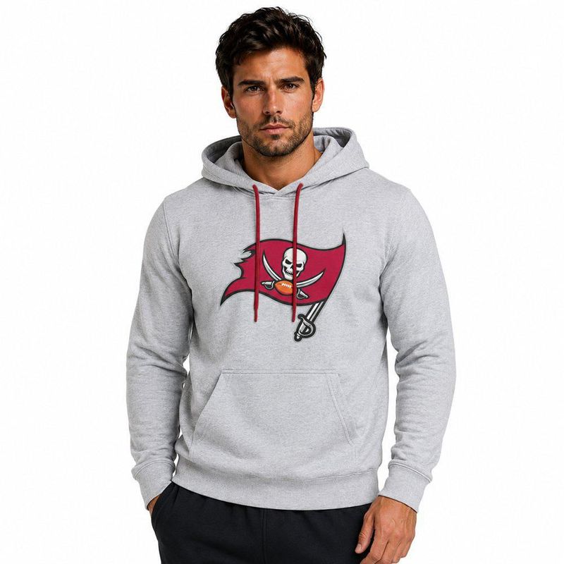 Sudadera Hoodie NFL Tampa Bay Buccaneers Manga Larga Gris Hombre