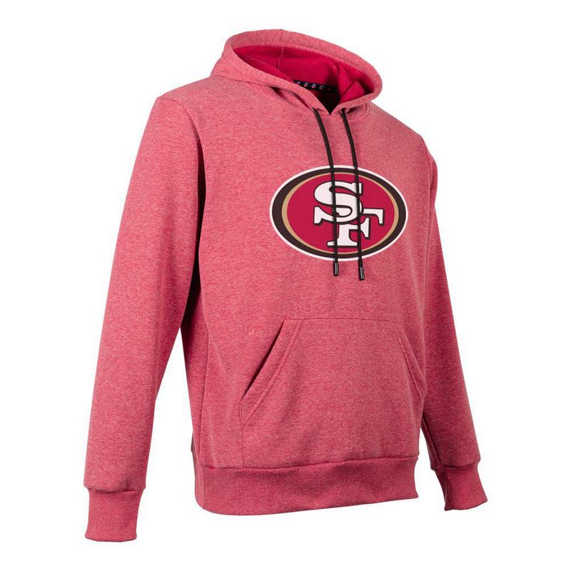 Sudadera Hoodie NFL San Francisco 49ers Manga Larga Rojo Jaspe Hombre